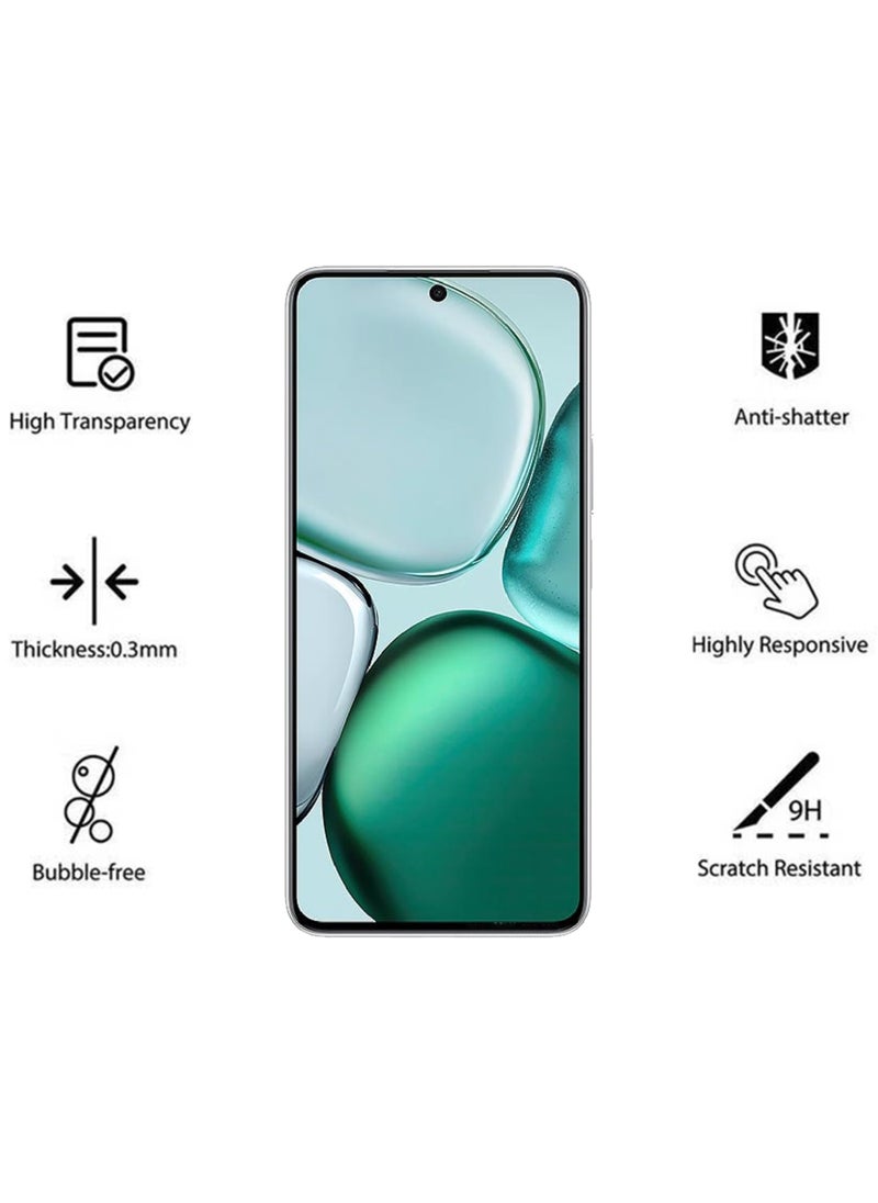 Generic - Honor X9c Smart Screen Protector | Tempered Glass Compatible with Honor X9c Smart | Screen Protector Full HD Quality Tempered Glass Anti-Scratch Edge to Edge Coverage with Easy Installation Kit - Black - Image 1