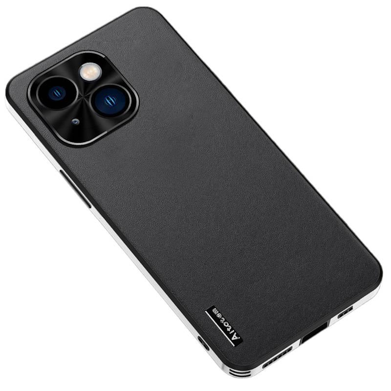 Protective Case | Black | Leather Texture | Drop Protection | Anti-Fingerprint | Shockproof Cover for iPhone 12 - Image 1