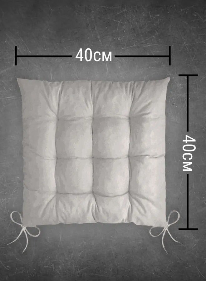 Chair Cushion with Ties Ultra Soft Warm Floor Cushion for Kids Reading Nook Comfortable Square Seat Cushion for Adult 40x40 CM - Image 2