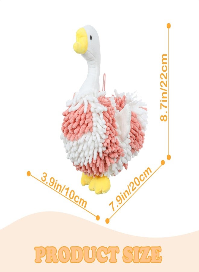 Tyrafry Adorable Swan-Shaped Hand Towel with Hanging Loop, Bathroom Animal-Themed Towel for Kids, Super Absorbent Microfiber Hand Towel, Perfect for Kitchen, Bathroom, and Sink Areas - Image 3