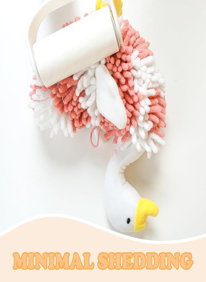 Tyrafry Adorable Swan-Shaped Hand Towel with Hanging Loop, Bathroom Animal-Themed Towel for Kids, Super Absorbent Microfiber Hand Towel, Perfect for Kitchen, Bathroom, and Sink Areas - Image 5