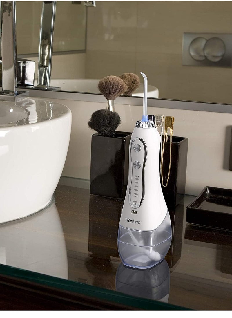 Phone Planet - H2ofloss Water Flosser Professional Cordless Dental Oral Irrigator - Portable and Rechargeable IPX7 Waterproof Water Flossing for Teeth Cleaning,300ml Reservoir Home and Travel - Image 1