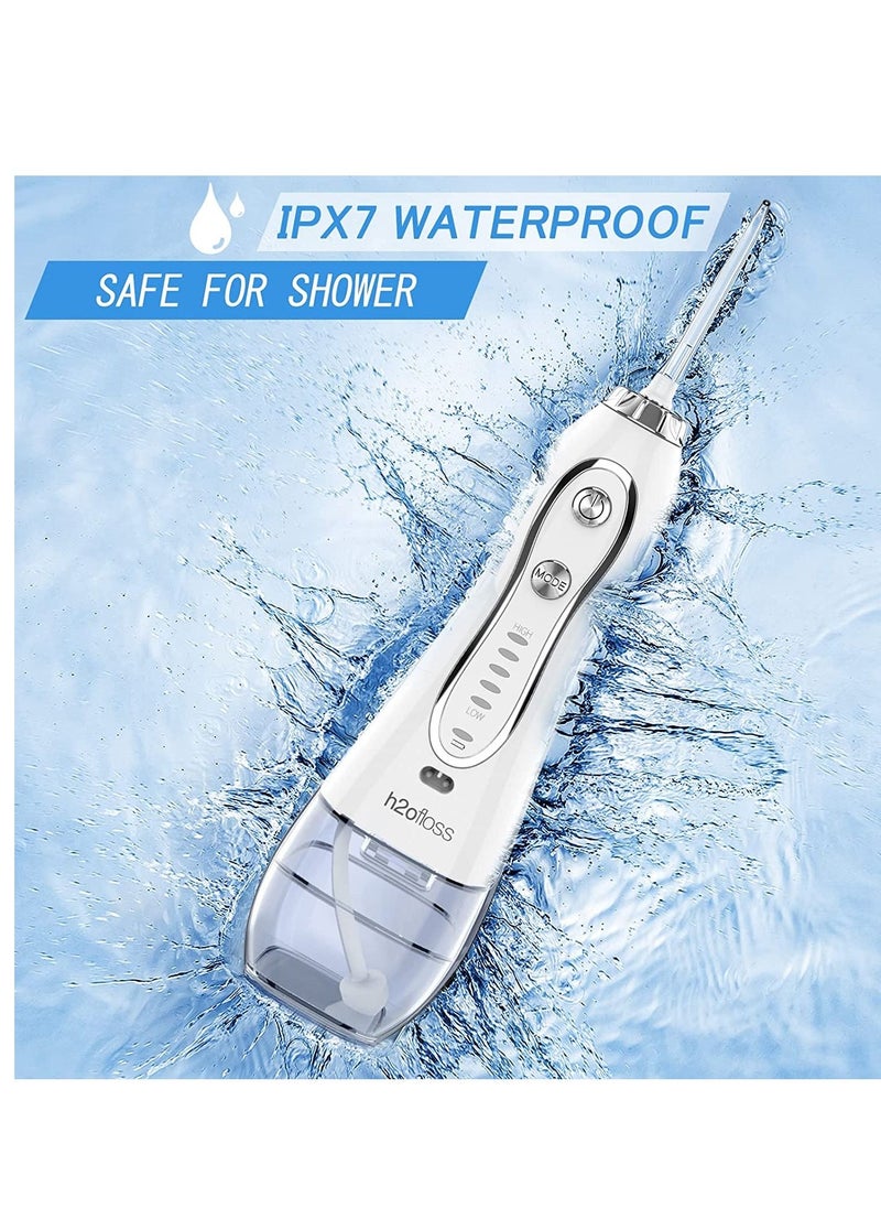 Phone Planet - H2ofloss Water Flosser Professional Cordless Dental Oral Irrigator - Portable and Rechargeable IPX7 Waterproof Water Flossing for Teeth Cleaning,300ml Reservoir Home and Travel - Image 1
