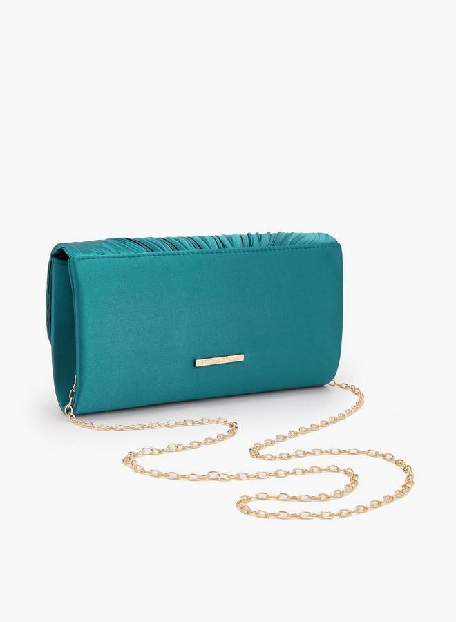 Flora Bella By Shoexpress Pleated Clutch With Detachable Chain Strap - Image 5