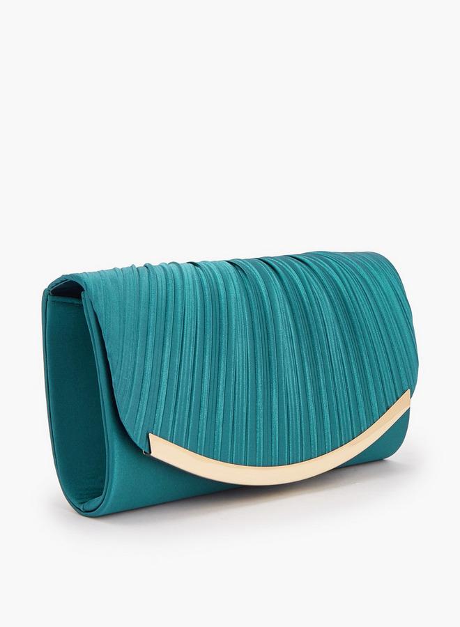 Flora Bella By Shoexpress Pleated Clutch With Detachable Chain Strap - Image 3