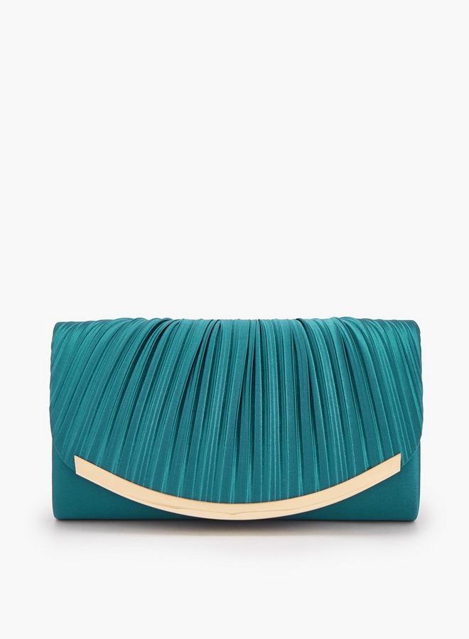 Flora Bella By Shoexpress Pleated Clutch With Detachable Chain Strap - Image 1