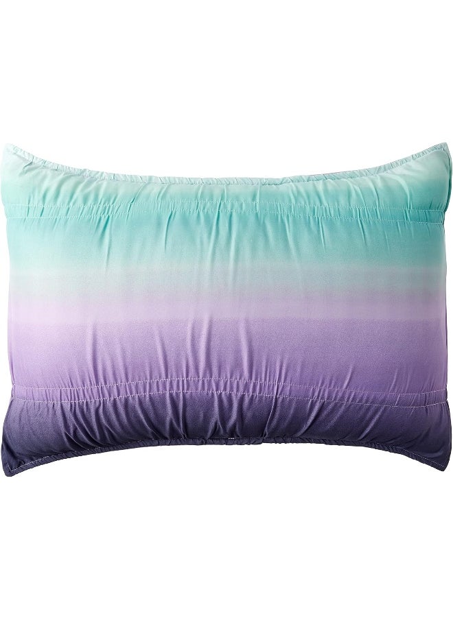 Heritage Kids Heritage Kids Casa Ombre Ruched 3 Piece Comforter Set, Queen, Blue  - Image 2
