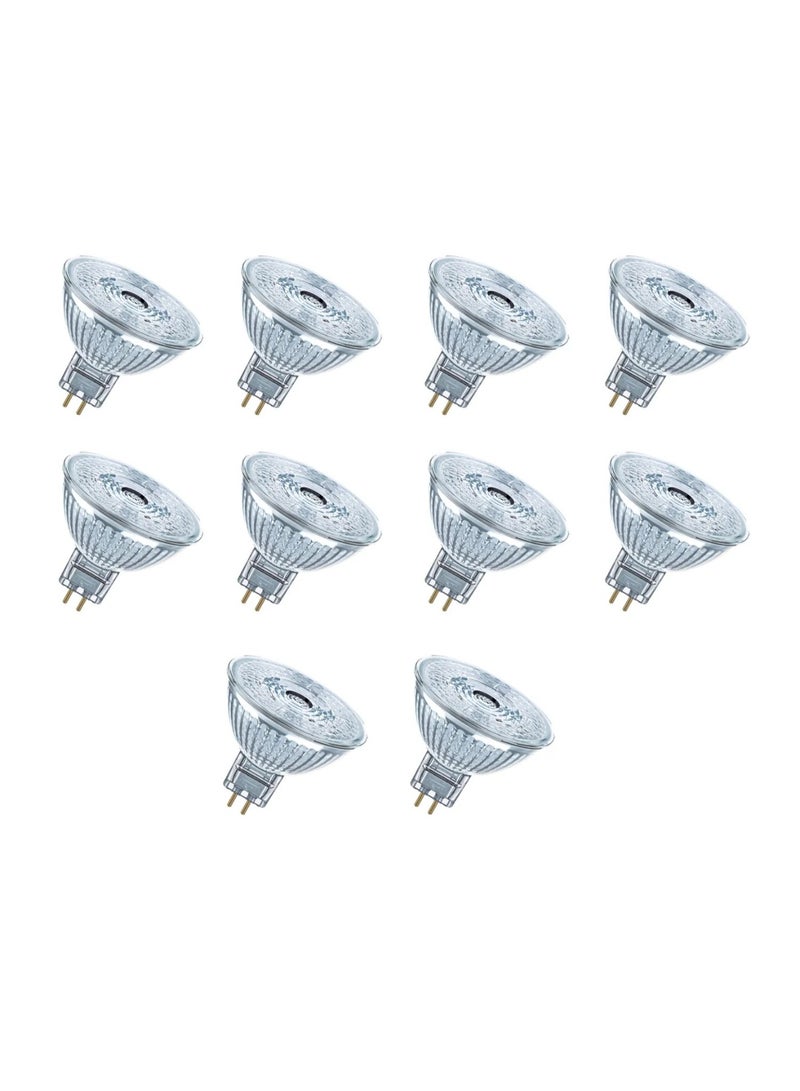 LEDVANCE Ledvance P Mr16 5W Gu5.3 2700K Led Spotlight | Dimmable 12V Low Voltage Bulb | 36° Beam Angle | Warm White | Replaces 35W Halogen- Pack of 10 - Image 1