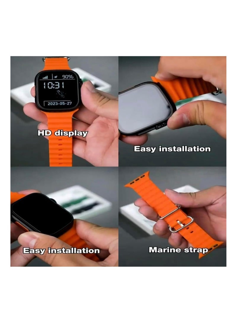 modio 4G Ultra 2.2 Inch HD Display Smart Watch with Three Set Strap For Men & Women - Image 4