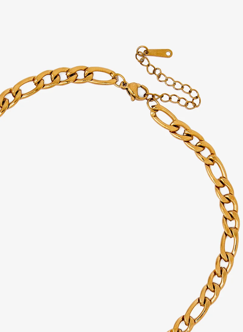 Ginger  Metallic Gold Statement Charm Necklace for Women | Best Price UAE