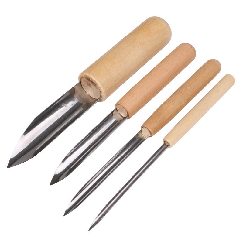 BQLZR Softer Pumpkins Skin Holes Tool Pumpkin Lantern Making Pumpkin Carving Kit Halloween Sculpting Tool for Fall Lanterns Pottery Clay Hole Ceramic Making Tool Pottery Hole Tool Pack of 4