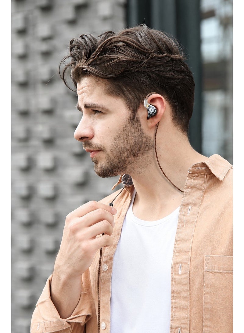 KZ ZST IEM Hybrid HiFi In-Ear Earphones with Microphone, 1 Balanced Armature and 1 Dynamic Driver, Wired 3.5mm Headphones with Powerful Bass, Rich Midrange, Detailed Treble, Ergonomic Secure Fit, Passive Noise Isolation, Memory Ear Hooks and Detachable Cable for Music, Calls and Everyday Listening (AUX, With Mic) - Image 2