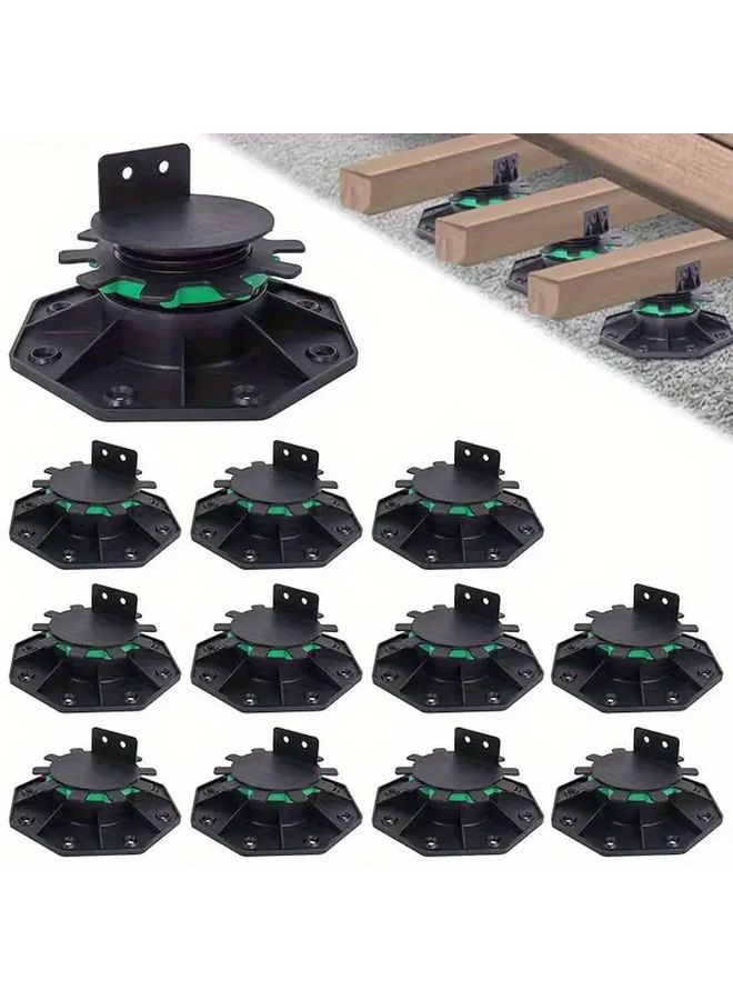 12 قطعة قاعدة دعم سطح قابلة للتعديل حامل لوح درع بلاستيكي متين مقاسات تثبيت 1 9/16 و 2 3/8 - Image 5