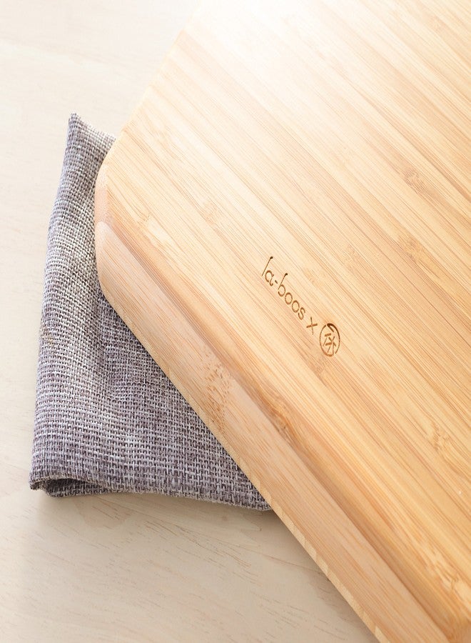 laboos Bamboo Portion Control Plate – 4-Compartment Divided Bento Tray for Balanced Eating, Portion Control & Meal Prep – Square Wooden Dinner Plate for Adults & Kids - Image 5