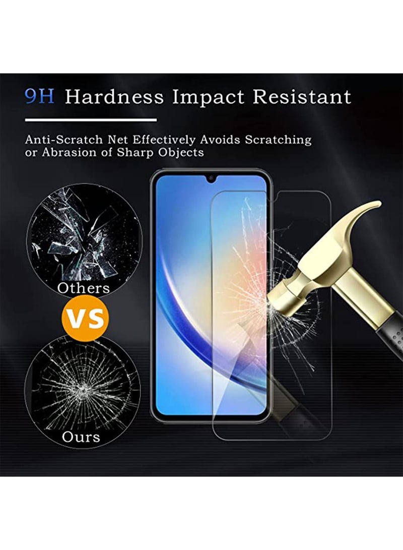 2 Pack Samsung Galaxy A24 4G Screen Protector HD Tempered Glass Film Bubble-Free Shatter Proof Anti-fingerprint Easy Installation Screen Protector Glass Compatible with Samsung Galaxy A24 - Image 5