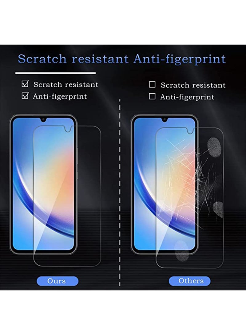 2 Pack Samsung Galaxy A24 4G Screen Protector HD Tempered Glass Film Bubble-Free Shatter Proof Anti-fingerprint Easy Installation Screen Protector Glass Compatible with Samsung Galaxy A24 - Image 4