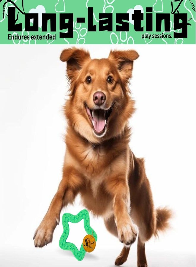 Sage Square Star Ring Durable & Safe Pet Rubber Toy: Ideal for Chewing, Interactive Play, Dental Health - Suitable for Dogs, Easy to Clean, Long-Lasting Fun for Your Furry Friend - Image 4