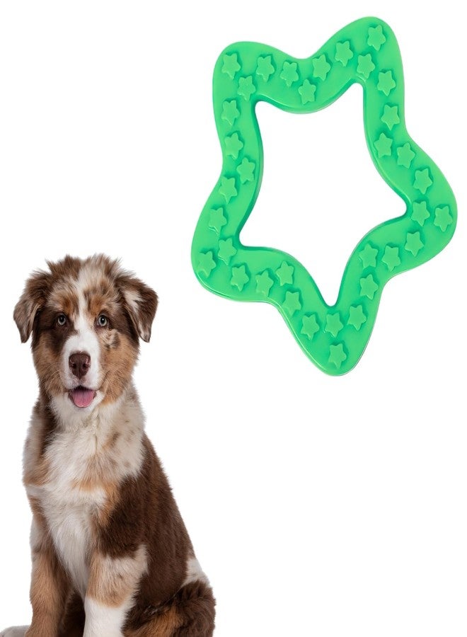 Sage Square Star Ring Durable & Safe Pet Rubber Toy: Ideal for Chewing, Interactive Play, Dental Health - Suitable for Dogs, Easy to Clean, Long-Lasting Fun for Your Furry Friend - Image 1