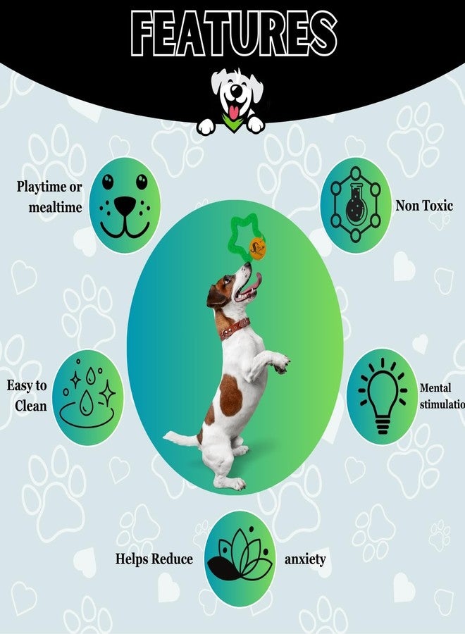 Sage Square Star Ring Durable & Safe Pet Rubber Toy: Ideal for Chewing, Interactive Play, Dental Health - Suitable for Dogs, Easy to Clean, Long-Lasting Fun for Your Furry Friend - Image 2