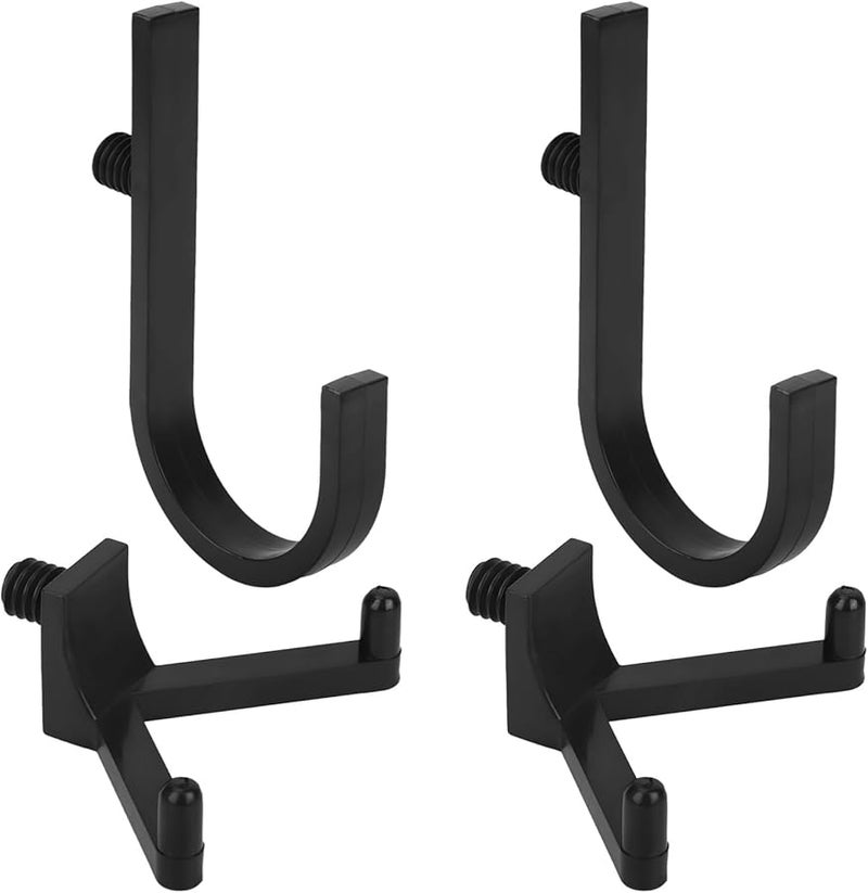 Heavy Duty J Shaped Storage Shed Hooks Tool Hangers 4 Pack Black - Image 2