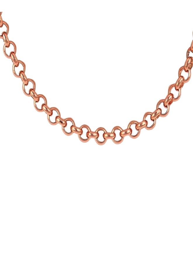 Ervio Pure Copper Chain for Men Women Boys Girls | Stylish Copper Necklace for Casual Office Street Style | Lightweight Unisex Metal Chain Jewelry | Fashion Neckchain for Men & Women - Image 4