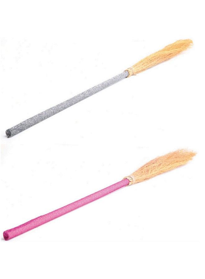 إسكدنيا مكنسة ال للأطفال مكنسة الساحرة مكنسة سحرية مكنسة كوسبلاي دعائم الأداء-اللون: مكنسة قماشية 7 ألوان - Image 4