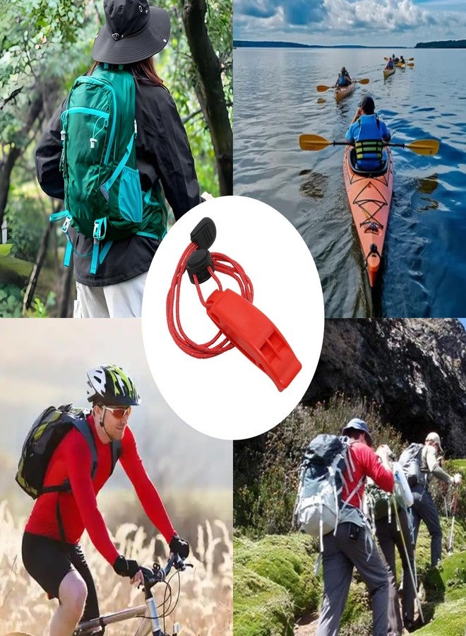 Yucenora 6 PCS Super Loud Safety Whistle, Emergency Marine Whistles, Survival Kayak Whistles with Adjustable Lanyard for Boating, Fishing, Hiking, Camping(Red) - Image 5