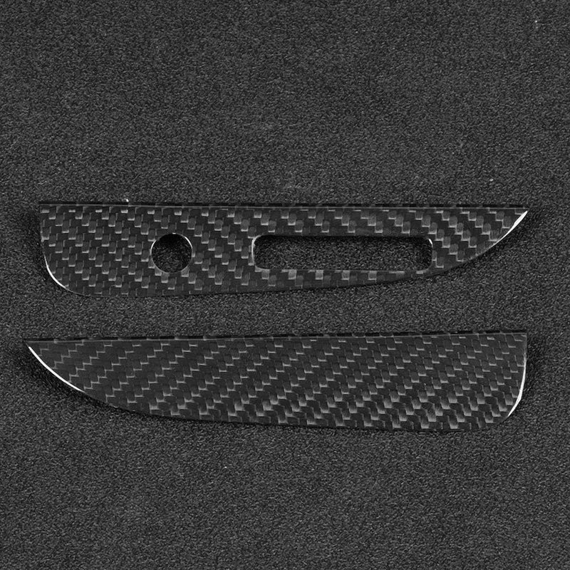 Aramox Carbon Fiber Shift Knob Panel Trim Set Exquisite Craftsmanship Enhances Car Interior for All Model 14-18 Left Hand Driving - Image 2