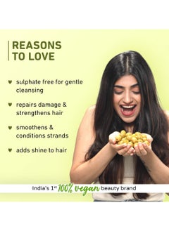 Plum Olive & Plant Keratin Damage Repair Shampoo | Sulphate-Free Shampoo | With Olive Oil, Plant Keratin, Macadamia Oil | Strengthens & Smoothens Hair, Conditions & Adds Shine to Hair | For Damaged, Salon-Treated Hair | 250 ml  - Image 2