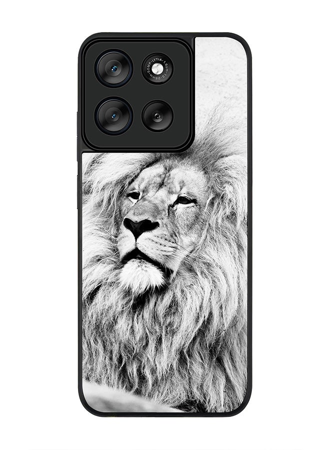 Stylizedd For Motorola Moto G56 Case,Slim fit Camera Protection, Shockproof Thin Phone cover  - Wise Lion - Image 1