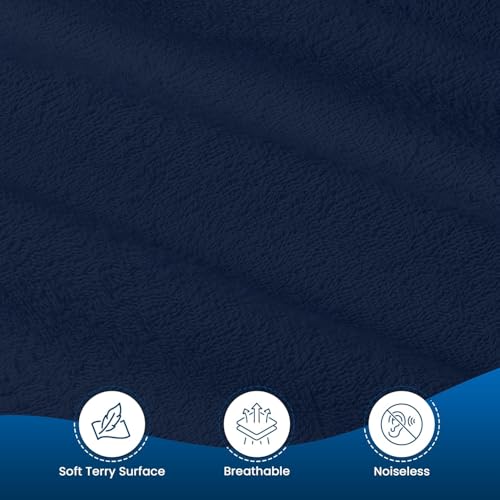 9villa 100% Waterproof Premium Cotton Feel Mattress Protector King Size | Ultra Soft Breathable & Hypoallergenic Fitted Bed Protector Terry Cover | Fits Upto 10 Inches (Navy Blue, 72 x 78 (6x6.5 Feet) - Image 5