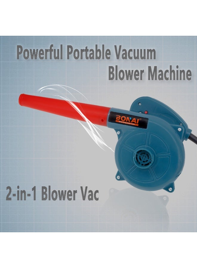 بوناي منفاخ هواء كهربائي من Bonai BN-HK81، بقوة 900 واط، منظف غبار عالي التحمل، سرعة 13000 دورة في الدقيقة بدون تحميل، تدفق هواء 2.5 متر مكعب في الدقيقة، مثالي لتنظيف الورش والكمبيوتر والحدائق - Image 2