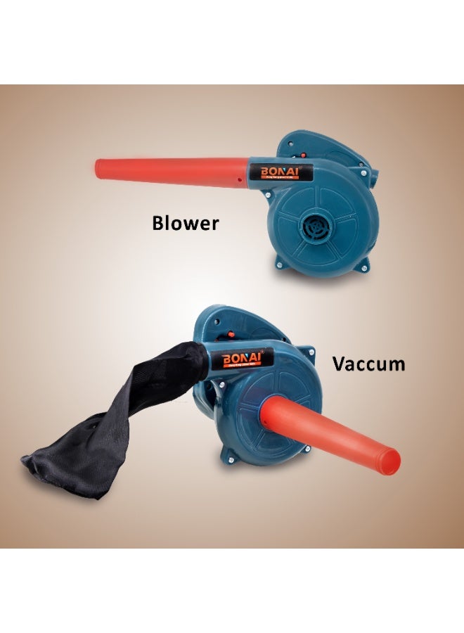 بوناي منفاخ هواء كهربائي من Bonai BN-HK81، بقوة 900 واط، منظف غبار عالي التحمل، سرعة 13000 دورة في الدقيقة بدون تحميل، تدفق هواء 2.5 متر مكعب في الدقيقة، مثالي لتنظيف الورش والكمبيوتر والحدائق - Image 5