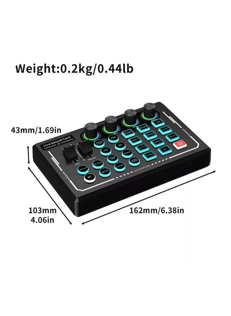 Live Sound Card And Audio Interface  Mixer Effects And VoiceChanger Podcast Production Studio Equipment Prefect For Streaming Podcasting Gaming - Image 2