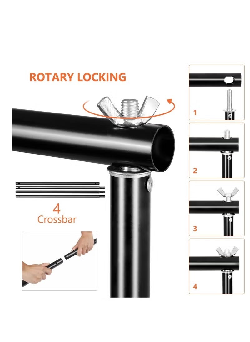 Arabest Photo Backdrop Stand Kit Photography Kit Adjustable Background Stand Support System for Studio Photoshoot Photography Backdrop Background Bracket Wedding Party 2 x 2 M - Image 5