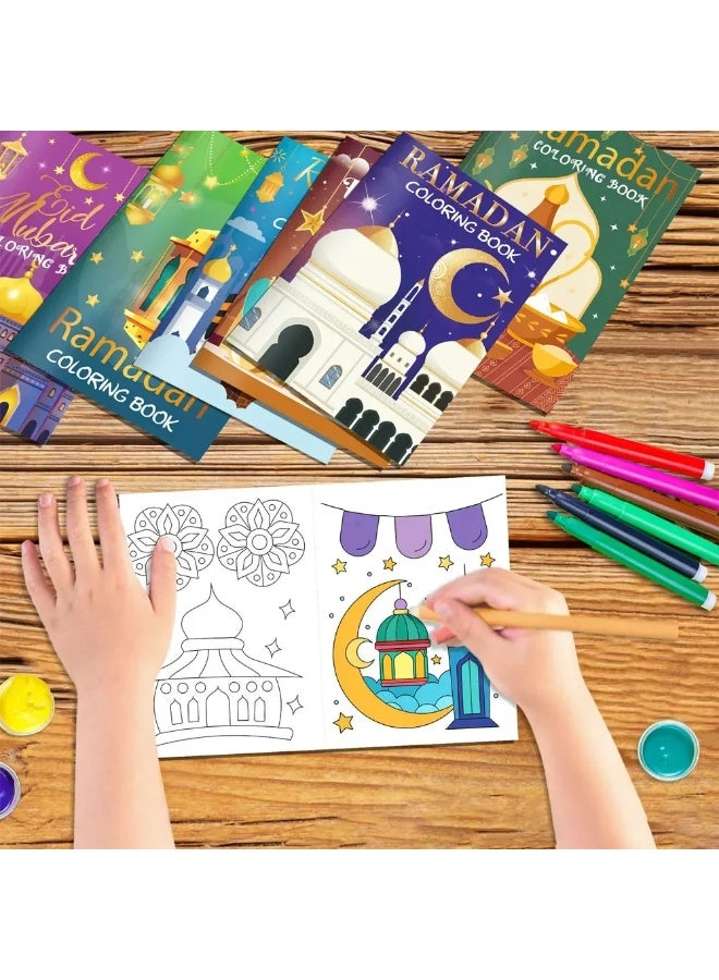 16-Piece Ramadan Eid Mubarak Mini Coloring Books Set for Muslim Party Supplies - Image 4