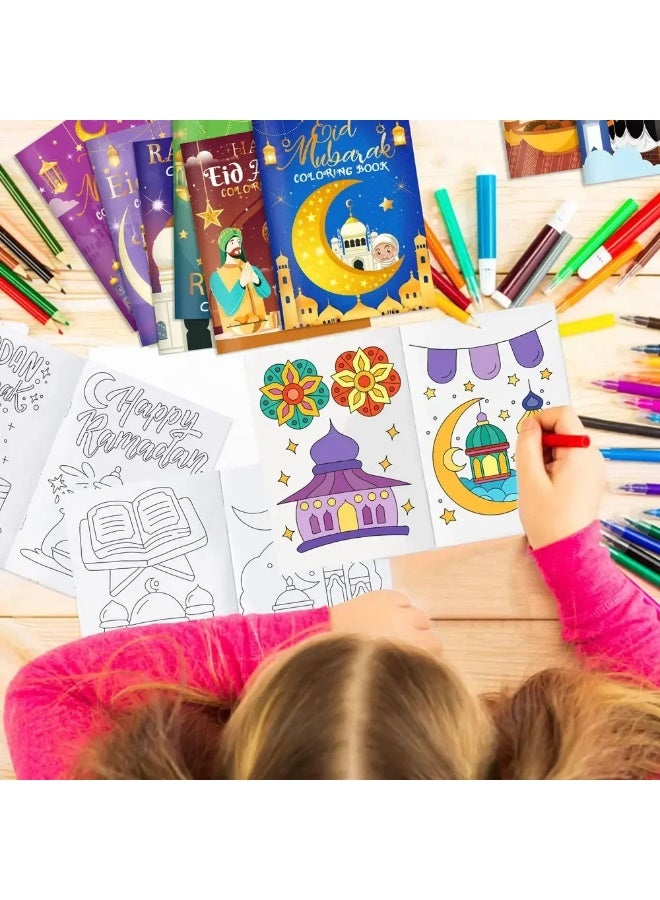 16-Piece Ramadan Eid Mubarak Mini Coloring Books Set for Muslim Party Supplies - Image 5