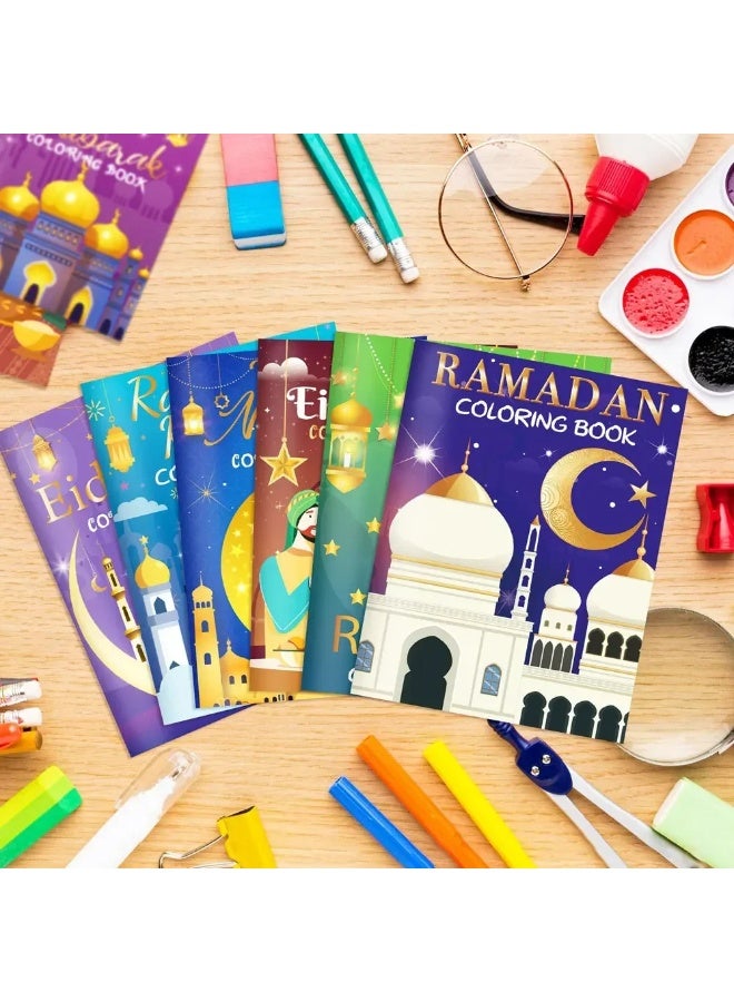 16-Piece Ramadan Eid Mubarak Mini Coloring Books Set for Muslim Party Supplies - Image 2