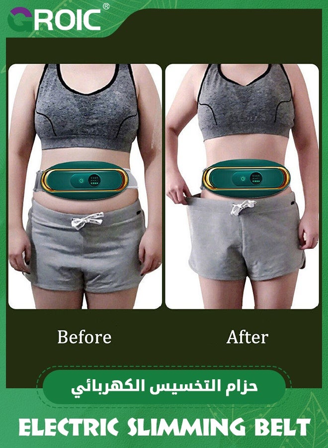 GROIC Slimming Belt, Heating fitness equipment,Weight Loss Machine for Women, Adjustable Vibration Massage, 3 Massage Modes,Belly Fat Burner,Waist Massager(Green) - Image 4