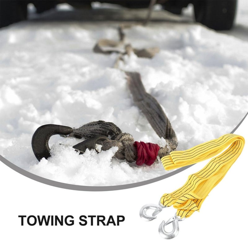 Nylon Heavy Duty Tow Rope 3pcs 2.85m 3 Ton Single Layer Thick Vehicle Emergency Towing Straps with Reflective Bands for Car and Escape Random Color - Image 4