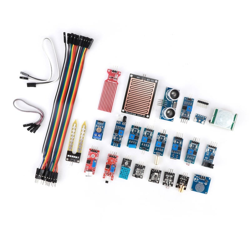 مجموعة وحدات المستشعرات: أكثر من 12 وحدة تم اختبارها مسبقًا، متوافقة مع Rpi و Stm32 - مجموعة مكونات سهلة للمبتدئين لمحبي تعلم الروبوتيك والالكترونيك الذاتية - Image 2