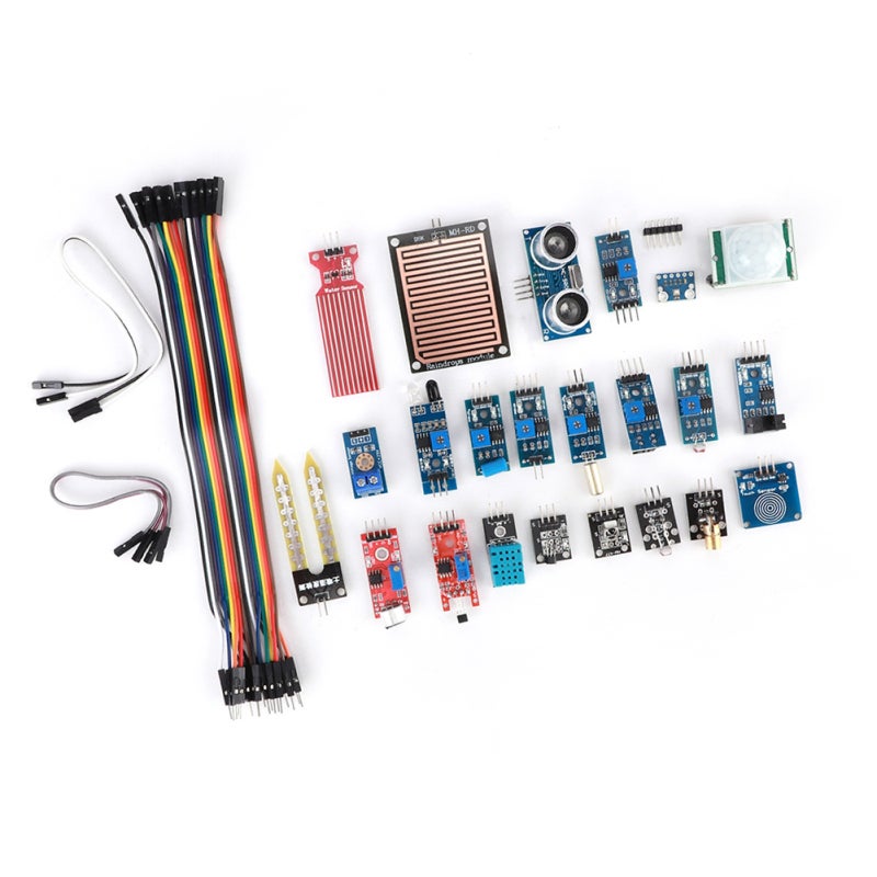 مجموعة وحدات المستشعرات: أكثر من 12 وحدة تم اختبارها مسبقًا، متوافقة مع Rpi و Stm32 - مجموعة مكونات سهلة للمبتدئين لمحبي تعلم الروبوتيك والالكترونيك الذاتية - Image 3