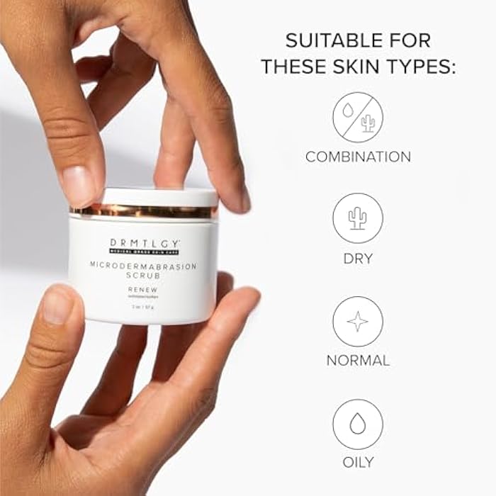 DRMTLGY Microdermabrasion Facial Scrub and Face Mask. Non-Abrasive Face Exfoliator Improves Acne Scars, Blackheads, Pore Size, and Skin Texture. 2 oz - Image 4