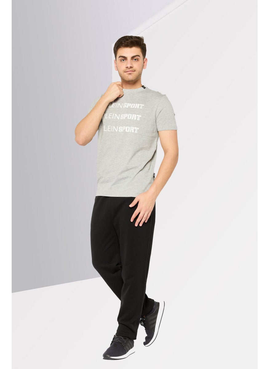Plein Sport - Men Sportswear Fit Short Sleeves Outdoor T-Shirt, Grey - Image 1