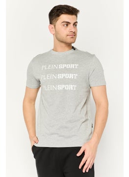 Men Sportswear Fit Short Sleeves Outdoor T-Shirt, Grey