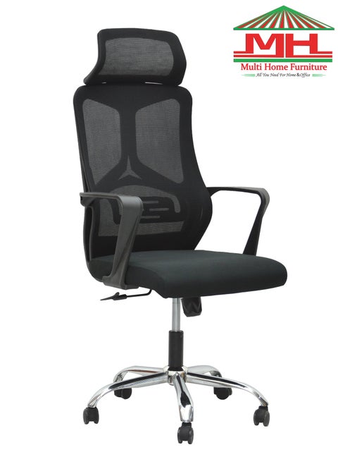 Modern Comfortable Office Chair Ergonomic Office Chair Lumbar Support Computer Chair Suitable For Long Sitting (HR193-BLACK)