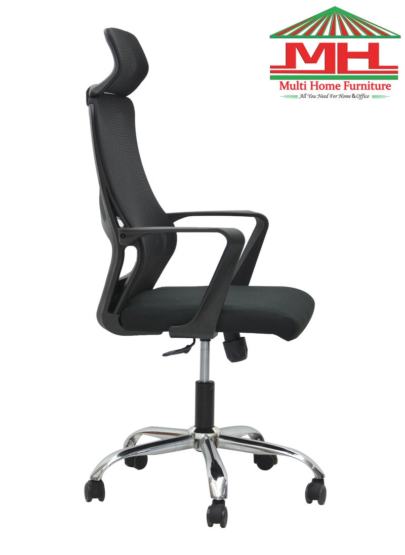 Modern Comfortable Office Chair Ergonomic Office Chair Lumbar Support Computer Chair Suitable For Long Sitting (HR193-BLACK)
