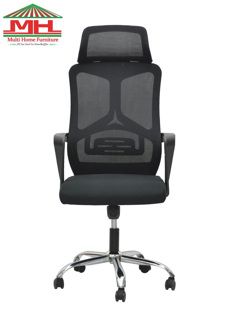 Modern Comfortable Office Chair Ergonomic Office Chair Lumbar Support Computer Chair Suitable For Long Sitting (HR193-BLACK)