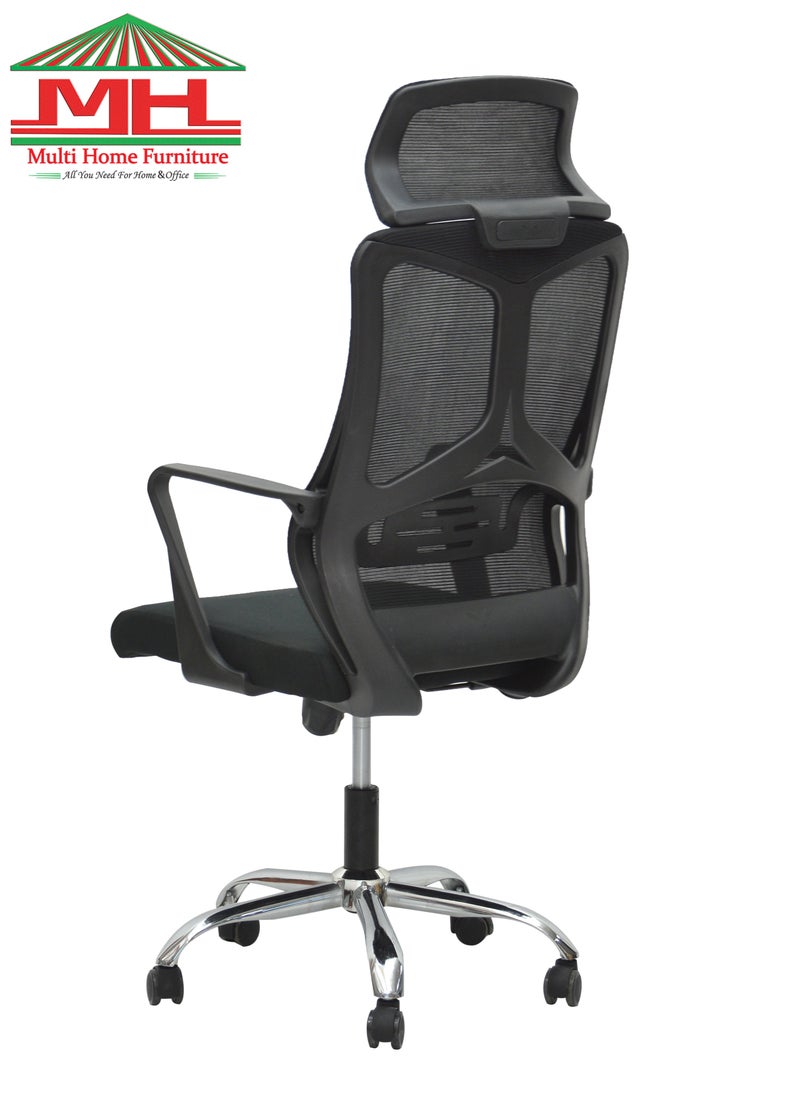 Modern Comfortable Office Chair Ergonomic Office Chair Lumbar Support Computer Chair Suitable For Long Sitting (HR193-BLACK)