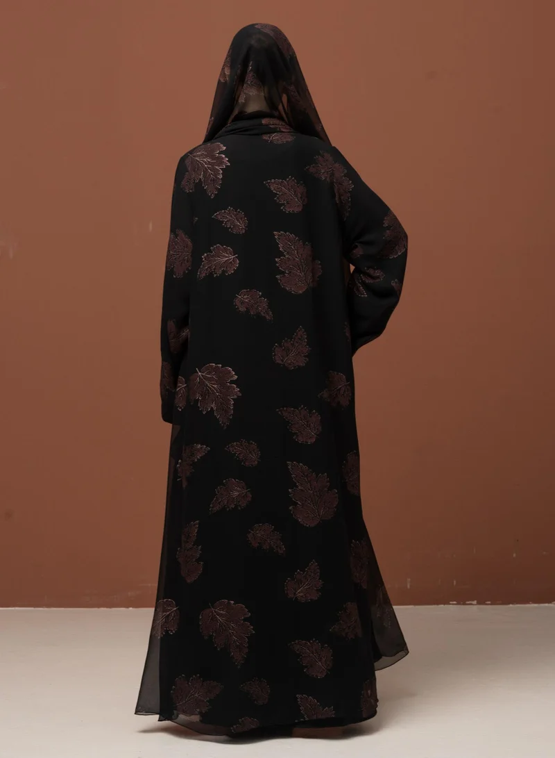 Meem by Mariyah  Front open abaya with sheila for Women | Best Price UAE